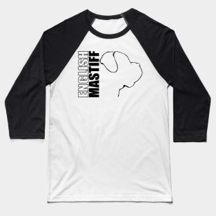 English Mastiff profile dog lover Baseball T-Shirt